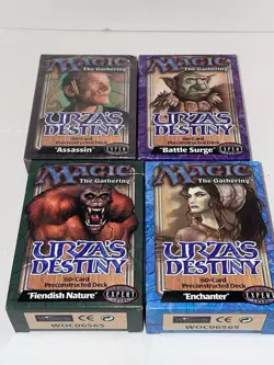 Magic The Gathering Urzas Destiny Precon Lot of 4 Vintage MTG - Image 1