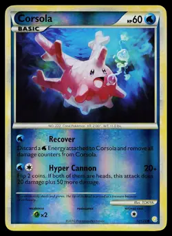 Pokemon Card - Corsola HeartGold SoulSilver 37/123 Reverse Holo - Image 1