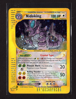 2003 Aquapolis Nidoking Holo Foil Rare Crystal 150/147 Secret Rare Pokemon WOTC - Image 1