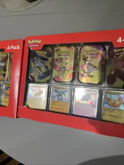 Pokemon Scarlet & Violet 151 (4 Mini Tins + 4 Promo Cards) SAMS CLUB - DAMAGED - Image 1