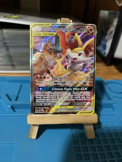 Charizard & Braixen GX SM230 Promo Pokemon Tag Team CLEAN!!! - Image 1
