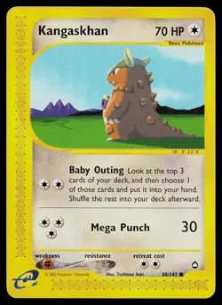 Pokemon Card - Kangaskhan Aquapolis 88/147 Non Holo - Image 1