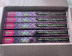 Pokemon Paldean Fates Great Tusk ex & Iron Treads ex Premium Collection 5 SET - Image 1