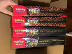 Lot of 4 Paldean Fates Premium Tusk Collection Box Sealed Pokemon TCG - Image 2