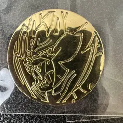 Pokemon Zamazenta Gold Ultra Premium Metal Dice & Coins Sword & Shield - Image 2