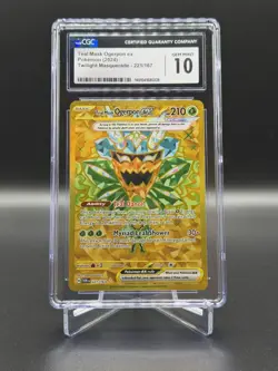 2024 POKEMON TWILIGHT MASQUERADE TEAL MASK OGERPON EX 221/167 CGC 10 GEM MINT - Image 1