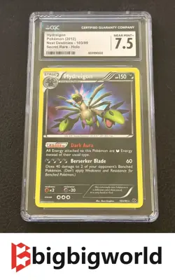 CGC 7.5 2012 Pokemon Next Destinies Hydreigon Secret Rare Holo 103/99 - Image 1