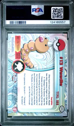 2000 TOPPS CHROME POKEMON T.V. #13 WEEDLE PSA 10 - Image 2