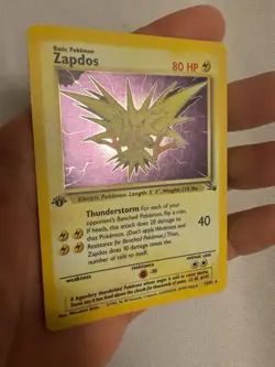 1999 Pokemon - 1st Edition Zapdos Holo Rare - Fossil 15/62 WOTC Legendary Bird - Image 3
