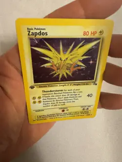 1999 Pokemon - 1st Edition Zapdos Holo Rare - Fossil 15/62 WOTC Legendary Bird - Image 4