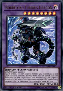 Borreload Furious Dragon - Ultra Rare 1st Edition SDRR-EN042 - LP - YuGiOh - Image 1