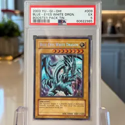 2003 Yugioh Blue Eyes White Dragon BPT-009 PSA 5 #009 Secret Rare - Image 1