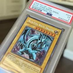 2003 Yugioh Blue Eyes White Dragon BPT-009 PSA 5 #009 Secret Rare - Image 3