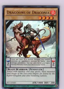 Yu-Gi-Oh TCG Dragoons Of Draconia SECE-ENSP1 Limited Edition Ultra Rare Card NM - Image 1