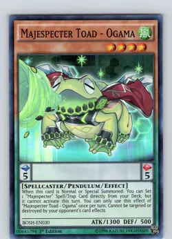 Yu-Gi-Oh TCG Majespecter Toad BOSH-EN030 1st Edition Super Rare Card NM - Image 1