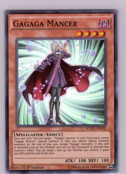 Yu-Gi-Oh TCG Gagaga Mancer WSUP-EN028 1st Edition Super Rare Card NM - Image 1