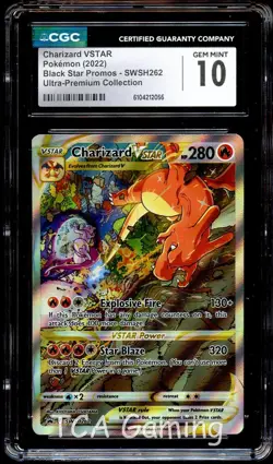 CGC 10 GEM MINT Charizard VSTAR 262 SWSH PROMO SWSH262 Pokemon Card 056 - Image 1