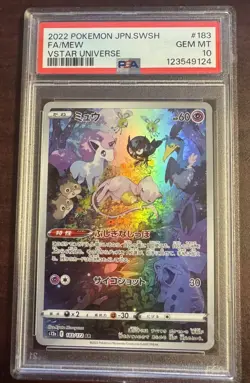 PSA 10 Gem Mint Mew 183/172 s12a VSTAR Universe AR Japanese Pokemon Card - Image 1