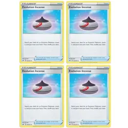 Evolution Incense 163/202 Sword & Shield Pokemon Card Trainer Playset 4X NM/M - Image 1