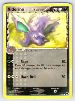Nidorino Delta Species 35/101 EX Dragon Frontiers Pokemon Card Uncommon - Lp/Mp - Image 1
