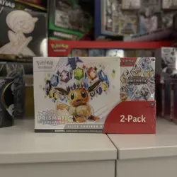 Pokemon TCG Prismatic Evolutions Costco Bundle ETB + Booster Bundle New & Sealed - Image 1