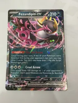 Fezandipiti ex 38/64: Shrouded Fable Pokemon TCG Near Mint - Image 1