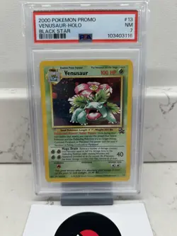 2000 Pokemon Promo #13 Venusaur Holo Black Star PSA 7 - NEAR MINT! ✨ - Image 3