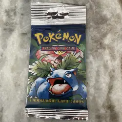 HEAVY(21.5G) 1999 Pokemon Base Set Booster Pack | Sealed | Venasaur - Image 2