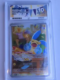 Pokemon TCG Minun Paradox Rift 194/182 Holo Illustration Rare Ace 10 Custom - Image 1