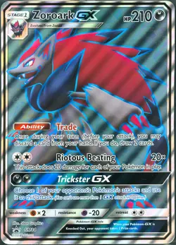 2017 TCG Pokemon Zoroark GX SM84 Black Star Promo Jumbo Oversized HP - Image 2