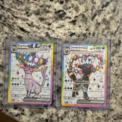 Pokemon TCG Umbreon 176 & Espeon ex 175 Promo Set Prismatic evolutions NM - Image 1