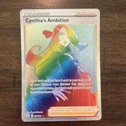 2022 Pokemon Brilliant Stars Cynthia s Ambition Secret Rainbow Rare #178/172 - Image 1