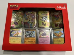 Pokemon TCG 151 Mini Tins 4 Pack + 4 Promos NIB Sealed Sams Club Exclusive NEW - Image 1