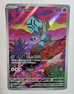 2025 Near Mint Pokemon Elgyem 120/086 IR Sv: Black Bolt Illustration Rare NM - Image 1