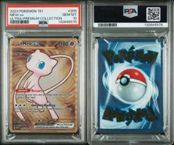 2023 Pokemon Mew ex Full Art 151 UPC Gold Metal Promo Card 205/165 PSA 10 GEM MT - Image 1