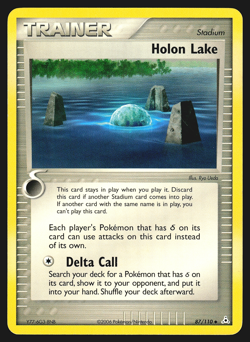 Holon Lake 87/110 EX Holon Phantoms Pokemon Card LP - Image 1