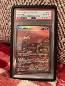 Pokemon TCG Mew EX Black Star Promo SVP 53 Full Art Holo Card GM-10 - Image 1