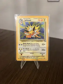 Pokemon TCG Jolteon Jungle Holo Card 4/64 Unlimited Rare MP 1999 - Image 1