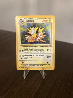 Pokemon TCG Jolteon Jungle Holo Card 4/64 Unlimited Rare MP 1999 - Image 3