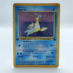 Pokemon TCG Karte - Lapras - 10/62 1. Edition Holo Rare - Fossil Set Deutsch - Image 1