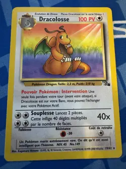 Dracolosse (Dragonite) French Fossil Holo Unlimited Pokemon Card 4/62 - Image 1