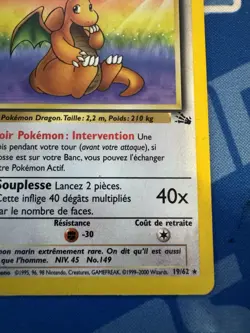 Dracolosse (Dragonite) French Fossil Holo Unlimited Pokemon Card 4/62 - Image 4