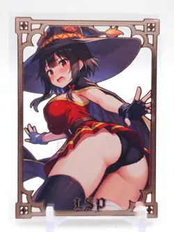 Goddess Story - Pink Metal Waifu Card - Megumin - NUMBERED #/100 - Image 1