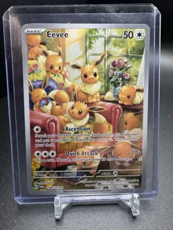 Pokemon Eevee Holo TCG Card 188/167 Sv06 Twilight Masquerade Illustration Rare - Image 1