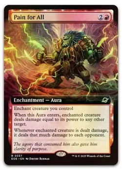 Pain for All (Extended Art) #337 (Foil) (NM) Edge of Eternities EOE Magic MTG - Image 1