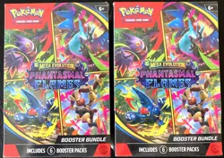 Lot of 2 Pokemon Mega Evolution Phantasmal Flames Booster Bundle NEW IN HAND - Image 1