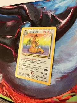 Pokemon TCG Dragonite 4/62 Fossil Unlimited Holo Rare MP-HP - Image 1
