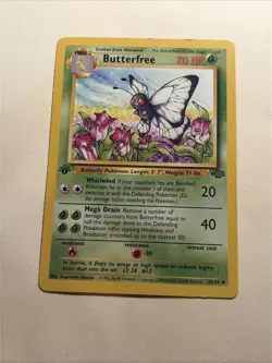Pokemon 1st Edition Butterfree Uncommon Jungle 33/64 LP - Image 1