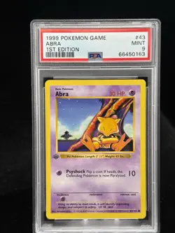 Abra #43 1st Edition Base Set 1999 Pokemon Game PSA 9 ?? - Image 1
