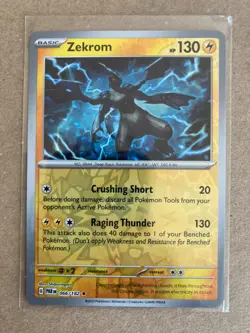 2023 Pokemon Paradox Rift - ZEKROM #66 (REVERSE HOLO) - Pack To Sleeve - Image 1